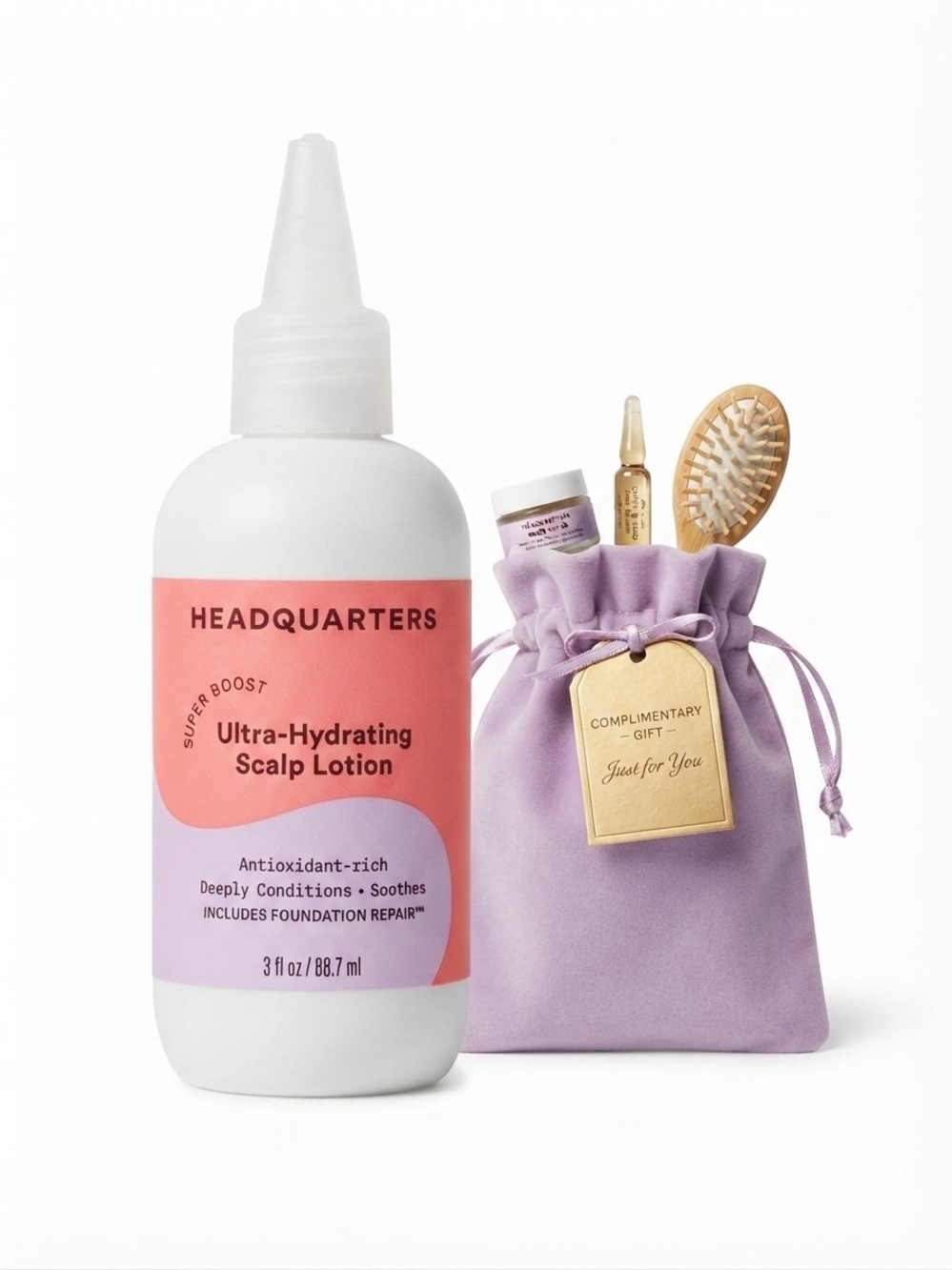 Headquarters Ultra-Hydrating Scalp Lotion 3oz & Beauty Gift Bag 🎁